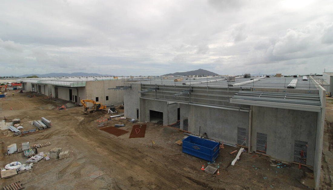 Tilt panel warehouse being constructed by Townsville builder Hurst Constructions